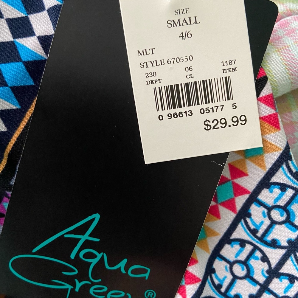 New With Tag: Aqua-green Bathing Suit Top